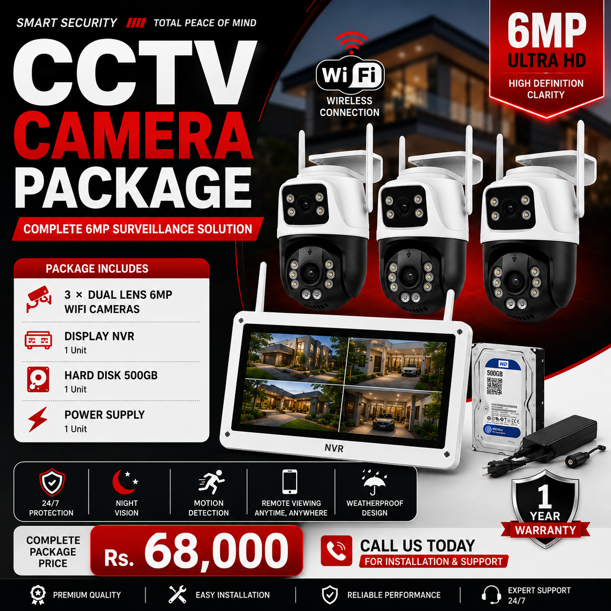 Premium CCTV camera package